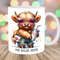 Fashion Highland Cow Mug Wrap, 11oz & 15oz Mug Template, Mug Sublimation Design, Boujee Heifer Mug Template, Instant Digital Download PNG.jpg