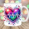 Glitter Heart Mug Wrap, 11oz & 15oz Mug Template, Heartbeat Mug Sublimation Design, Musical Notes Mug Template, Instant Digital Download PNG.jpg