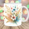 Gold Glitter Wild Flowers Mug Wrap, 11oz And 15oz Mug Template, Mug Sublimation Design, Mug Wrap Template, Instant Digital Download PNG.jpg
