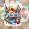 Teacher Mug Wrap, 11oz & 15oz Mug Template, Retro Mug Sublimation Design, Polka Dot Mug Wrap Template, Instant Digital Download PNG.jpg