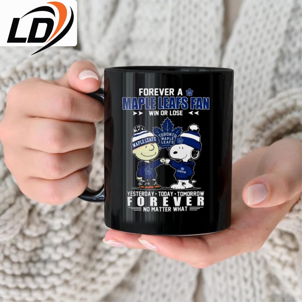 Official Peanuts Snoopy And Charlie Brown Forever A Toronto Maple Leafs Fan Win Or Lose Mug.jpg