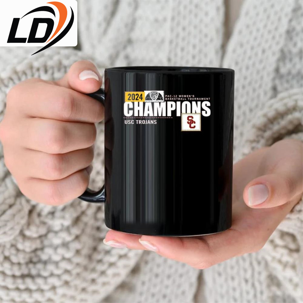 Original Usc Trojans 2024 Pac-12 Women's Basketball Tournament Champions Mug.jpg