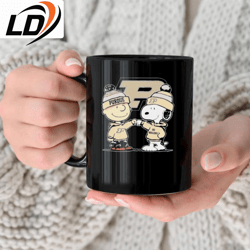 peanuts snoopy and charlie brown friends purdue boilermakers mug