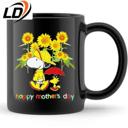 snoopy charlie brown sunflower snoopy mom mug