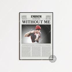 eminem retro newspaper print, without me poster, without me print, eminem poster, the eminem show poster, , lc3 v2 less1