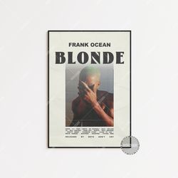 frank ocean posters  blonde poster  blonde tracklist  album cover poster poster print wall art, custom poster less182