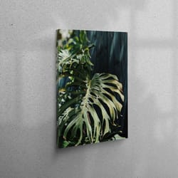 3d canvas, 3d wall art, canvas, monstera wall decor, botanical art canvas, floral art, plam leaves poster, flower poster