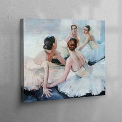 3d canvas, canvas decor, 3d wall art, ballet painting print, ballerina canvas art, modern canvas gift, ballet for gift c