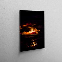 3d canvas, canvas gift, wall decor, spiritual candle art canvas, motivational canvas poster, hindu festival diwali canva