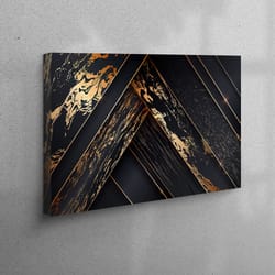 3d canvas, canvas home decor, canvas art, black gold abstract wall art, gold wall decor, modern abstract poster, modern