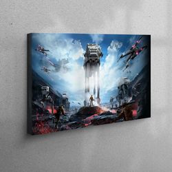 3d wall art, large canvas, living room wall art, star wars walker, abstract poster, star wars imperial walker art, boy r