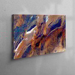 3d wall art, large wall art, wall art canvas, navy blue poster, brown artwork, contemporary canvas decor, abstract canva