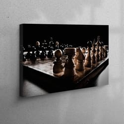 canvas home decor, large wall art, 3d wall art, chess, modern canvas decor, abstract poster, chess board photo art canva