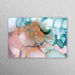 glass wall art, glass printing, glass wall decor, green and pink marble wall art, modern glass, marble glass printing,