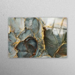 glass wall art, glass printing, wall decoration, green and gold marble, luxury marble wall decoration, green ang gold wa