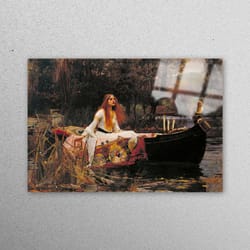 glass wall art, glass, wall art, reproduction tempered glass, girl wall decoration, john william waterhouse glass printi