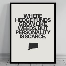 hilarious connecticut meme print connecticut canvas minimalist state slogan connecticut silhouette modern travel ke