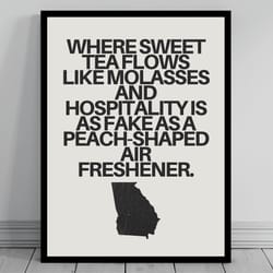 hilarious georgia meme print georgia canvas minimalist state slogan georgia silhouette modern travel keep calm stat