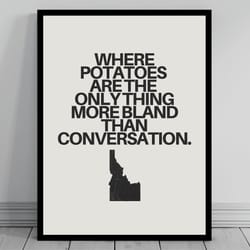 hilarious idaho meme print idaho canvas minimalist state slogan idaho silhouette svg modern travel keep calm state