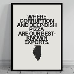 hilarious illinois meme print illinois canvas minimalist state slogan illinois silhouette modern travel keep calm s