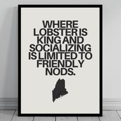 hilarious maine meme print maine canvas minimalist state slogan maine silhouette svg modern travel keep calm state