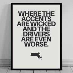 hilarious massachusetts meme print massachusetts canvas minimalist state slogan massachusetts silhouette modern trav