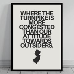 hilarious new jersey meme print new jersey canvas minimalist state slogan new jersey silhouette modern travel keep