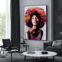 abstract african american wall art for living room, artwork for walls, extra large wall art, wall art design, framed can