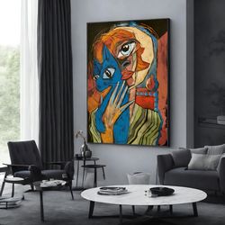 picasso's special series canvas wall art, golden ratio canvas wall art, extra large wall art design, framed canvas ready