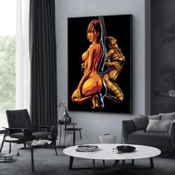 sadistic and masochistic, erotic murals poster pop art canvas, extra large wall art, wall art canvas design, framed canv