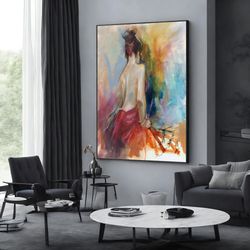 sexy art, naked woman wall decor, nude canvas gift, minimalist print on canvas, wall art canvas design, framed canvas re