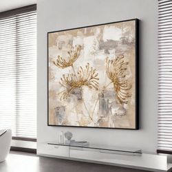 wall art canvas,modern flower wall art, flower canvas print, botanical canvas art, extra large wall art design, framed c