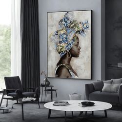 woman wall art print, beauty girl canvas decor, ethnic print,ladies art, extra large wall art, wall art design, framed c