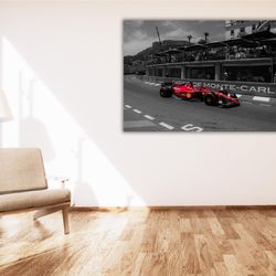 charles leclerc poster art, charles leclerc canvas wall art, formula 1 poster, formula f1 grand prix, racing canvas art