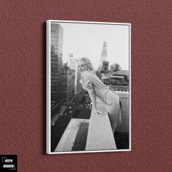 marilyn monroe canvas wall art marilyn monroe watching the city wall art, posters, home decor, pictures, paintings