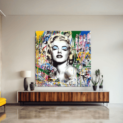 marilyn monroe pop art canvas wall art, marilyn monroe print poster, square print modern wall art