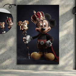 mickey mouse canvas print, banksy artwork, banksy mouse canvas, modern canvas, framed canvas, ready to hang, living room