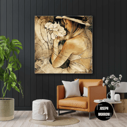 living room wall decor, orchid canvas art, roll up canvas, stretched canvas art, framed wall art painting