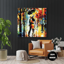 love wall art, autmn wal art, couple canvas art, roll up canvas, stretched canvas art, framed wall art painting