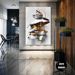 love wall art, metal canvas art, abstract wall decor, gold detail wall decor, roll up canvas, stretched canvas art, fram