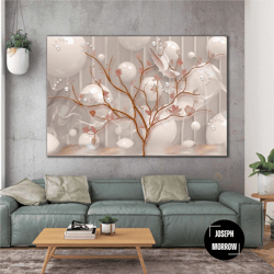 modern decorative pearl tree docorative roll up canvas, stretched canvas art, framed wall art painting