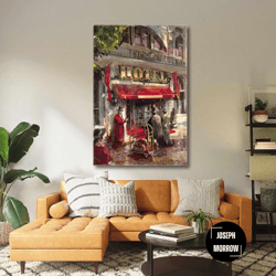nostalgic wall art, hotel canvas art, living room wall decor, roll up canvas, stretched canvas art, framed wall art pain