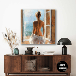 nude canvas art, sexy women wall art, modern home wall decor, roll up canvas, stretched canvas art, framed wall art pain