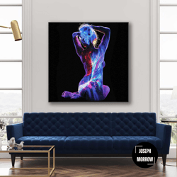 nude canvas art, space wall art, erotic decor, roll up canvas, stretched canvas art, framed wall art painting