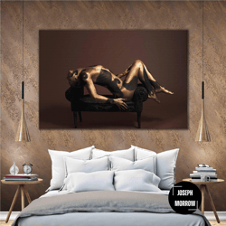 nude female model lying on her back roll up canvas, stretched canvas art, framed wall art painting