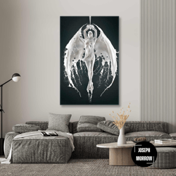 nude wall art, angel canvas art, sexy canvas art decor, angel wall decor, roll up canvas, stretched canvas art, framed w