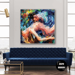 nude wall art, love wall art, dance canvas art, sexy woman wall art, roll up canvas, stretched canvas art, framed wall a