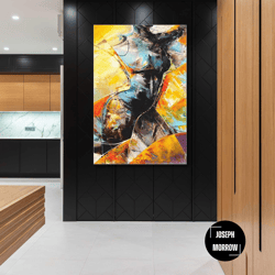 nude wall art, nudity canvas art, abstract wall decor, sexy woman wall art, roll up canvas, stretched canvas art, framed