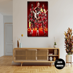 ac milan champions serie a 2022 ready to hang canvas,serie a wall art,gift for kids,football poster, ac milan poster, mi