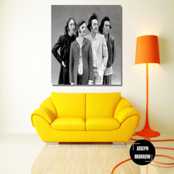 beatles ready to hang canvas, the beatles canvas print art, music band wall decor, 60s music canvas wall art, band decor